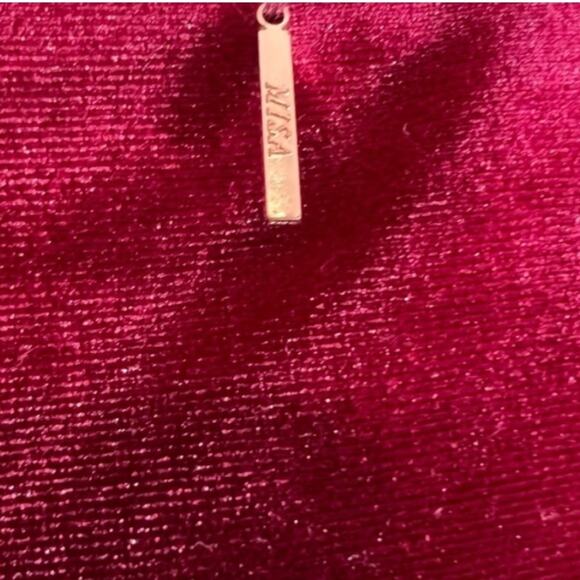 Misa Los Angeles Ari Velvet Bodysuit In Ruby Size S - Picture 5 of 11